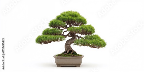Small pine bonsai in cerami...
