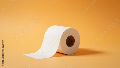 Toilet paper roll placed on...