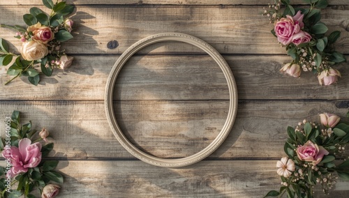 Rustic wooden surface featu...