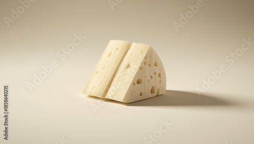 A slice of cheese against a...
