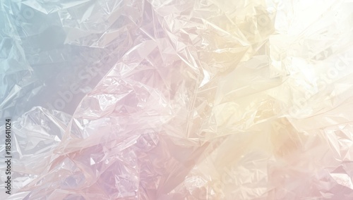 Plastic wrap with creases s...