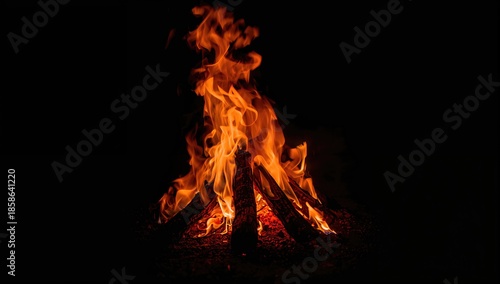Close-up of flames and smok...