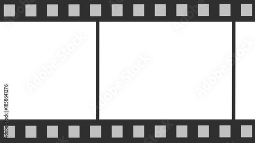 Authentic Analog Film Grain Background with Sprocket Holes. Retro 35mm Movie Reel Texture for Nostalgic Video Projects