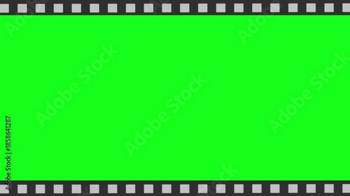 Gritty Vintage Film Strip Animation with 4K Dust and Scratches. Old School Cinematic Film Frame Loop for Overlay Effects. Authentic Analog Film Grain Background with Sprocket Holes