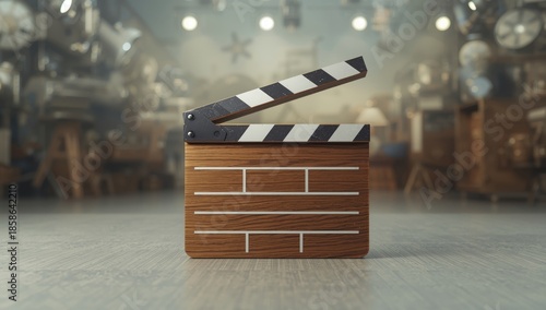 Old-fashioned movie clapper...
