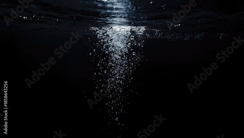 White bubbles floating in water, suitable for editorial header backgrounds or text overlays, Earth Day