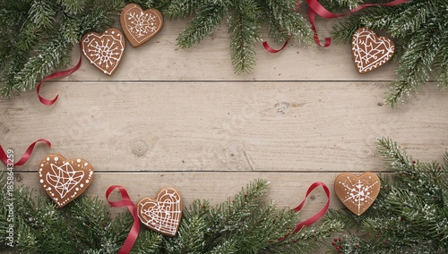 Heart-shaped gingerbread co...