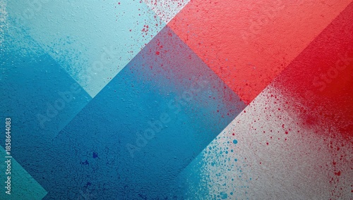 Blue and red spray paint ba...