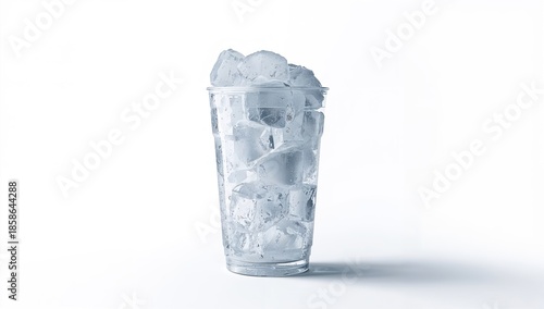 Frozen water in a transpare...