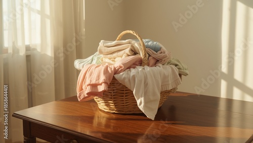 Laundry basket filled with ...