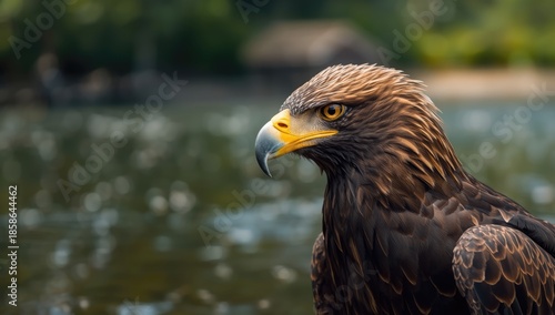 European sea eagle resting ...