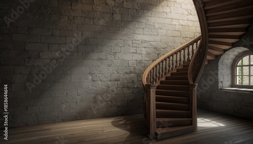 Massive aged timber stairs ...