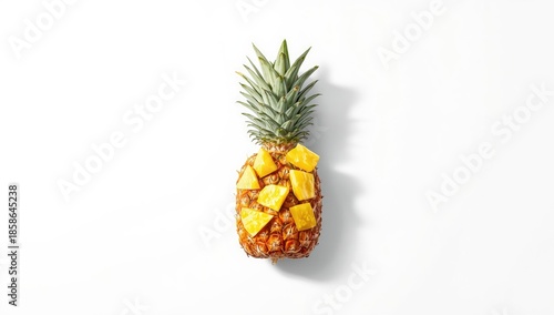 Close-up of sliced pineappl...