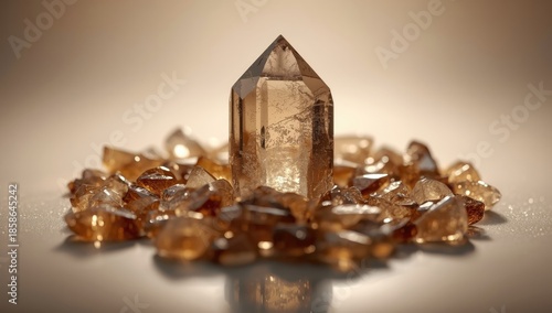 Macro shot of smoky quartz ...