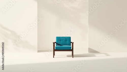 Chair with a matching blue ...