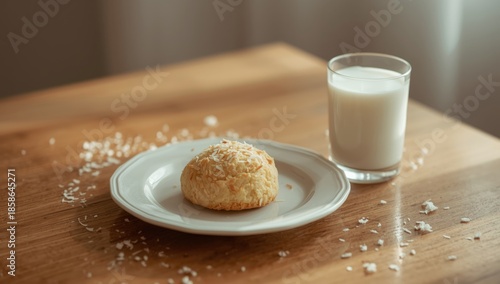 Coconut biscuit and white m...