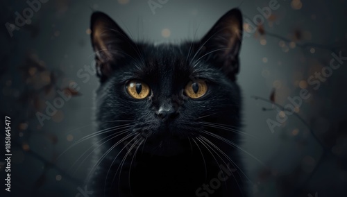 Detailed view of a black ca...