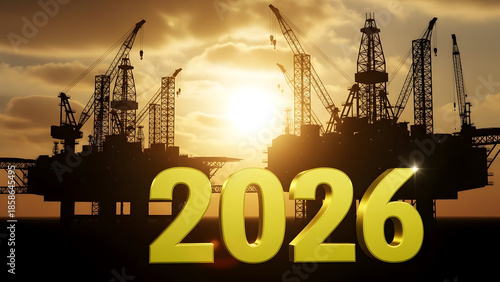 The word 2026 is shown with oil rigs in the background