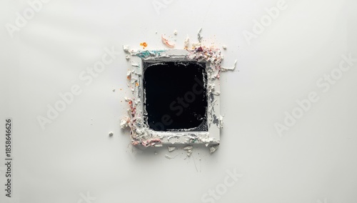 Light-colored paint frame w...