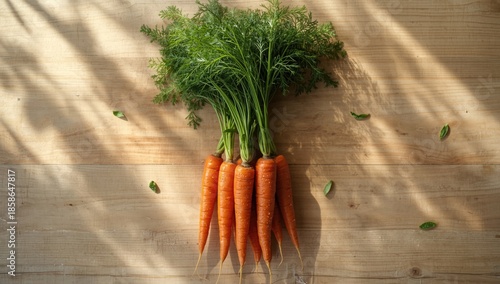 Natural carrots displayed f...