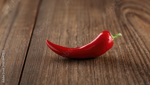 Fresh red chili pepper on r...