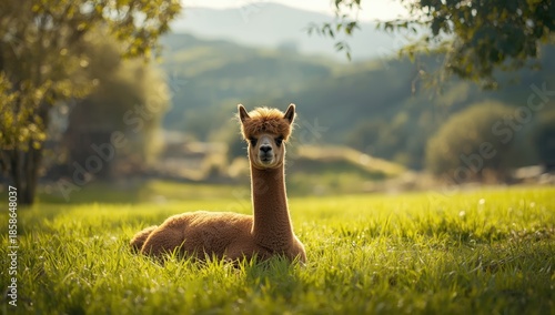 Alpaca with a clean haircut...