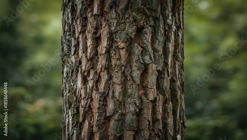 Moss-covered tree bark surf...