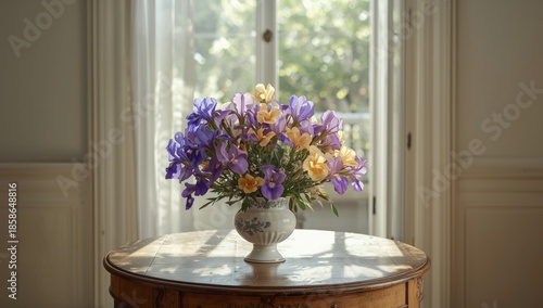 Flower composition with iri...