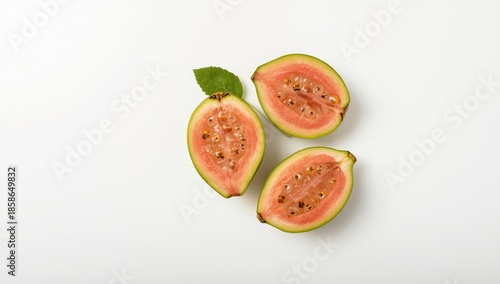 Guava fruit slices displaye...