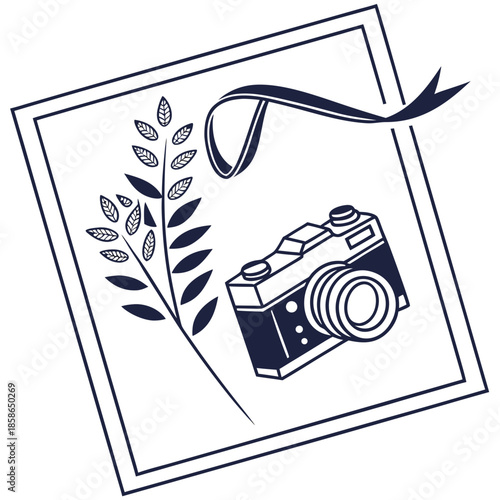 Flat Vector Illustration of Professional Digital Camera Icon for Photography and Media Design