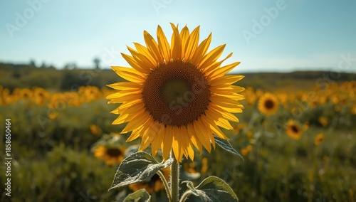 Sunflower in full bloom, su...