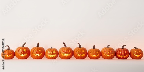 Group of decorated pumpkins...