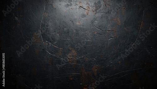 Old black steel surface wit...