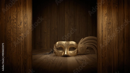 Elegant gold Venetian mask ...