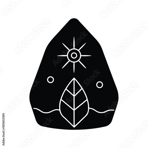 Ancient Rock Petroglyph Spiritual Background