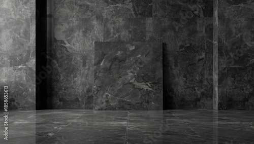 Dark grey limestone materia...