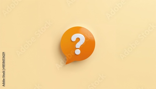 Chat bubble icon with a que...