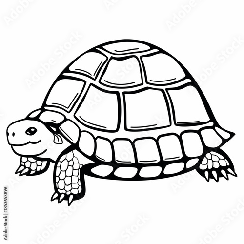 Modern Turtle Graphic Element for Ocean Protection and Nature Education Projects