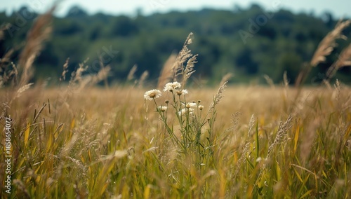Tall grass in a rural lands...