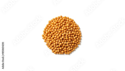 Stacked dry chickpea seeds ...