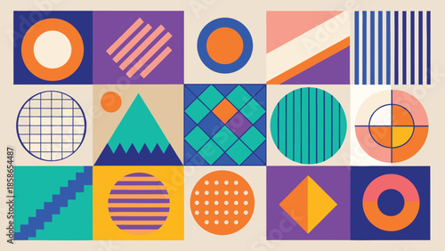 An assortment of chalk lines and shapes in different colors, creating a colorful and artistic display on a flat surface..eps