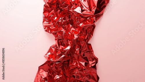 Vibrant red foil with shiny...