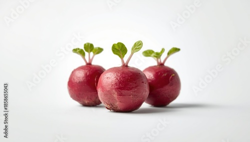 Small red beetroots arrange...