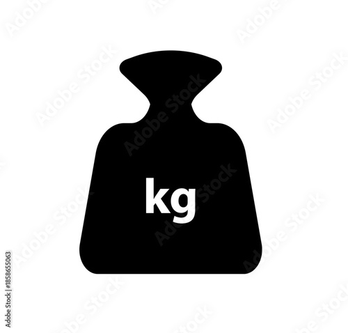 black kg weight icon