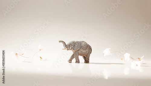 Elephant sculpture serving ...