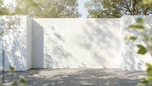 Plain white concrete surfac...