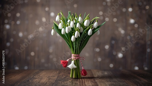 Snowdrops flower bouquet pa...