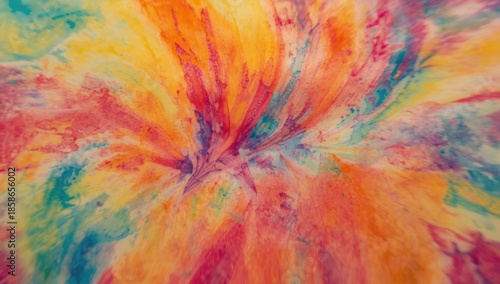 Bright rainbow watercolor b...
