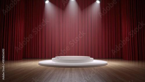 Stage with focused lighting...