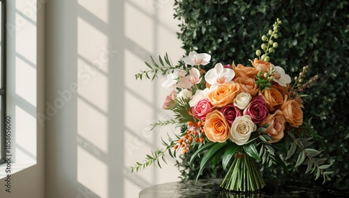 Colorful spring blossoms in...